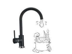 baliv Küchenarmatur KI-1831 Schwarz Matt