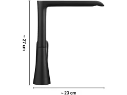 baliv Niederdruck-Küchenarmatur KI-5071 N Schwarz-Chrom