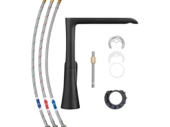 baliv Niederdruck-Küchenarmatur KI-5071 N Schwarz-Chrom