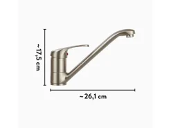 baliv Niederdruck-Küchenarmatur KI-5093 N Edelstahl-Optik