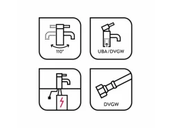 baliv Niederdruck-Küchenarmatur KI-5093 N Edelstahl-Optik