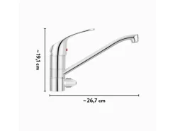 baliv Niederdruck-Küchenarmatur KI-1184 N Chrom mit Geräteanschluss