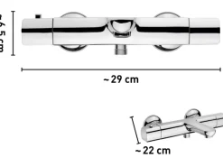 baliv Thermostat-Wannenarmatur WA-5050 Chrom