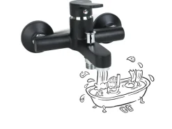 baliv Wannenarmatur WA-5760 Schwarz Matt