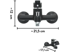 baliv Wannenarmatur WA-5760 Schwarz Matt