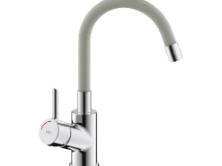 baliv Waschtischarmatur WT-521 Grau-Chrom