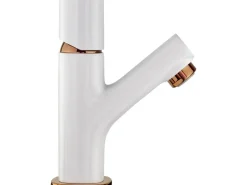 baliv Waschtischarmatur WT-270 Weiß-Gold