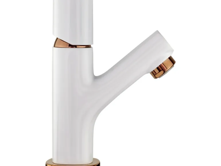 baliv Waschtischarmatur WT-270 Weiß-Gold