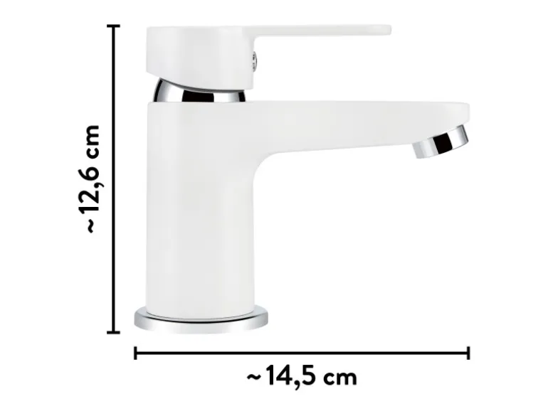 baliv Waschtischarmatur WT-5892 Einhebel Weiß Matt