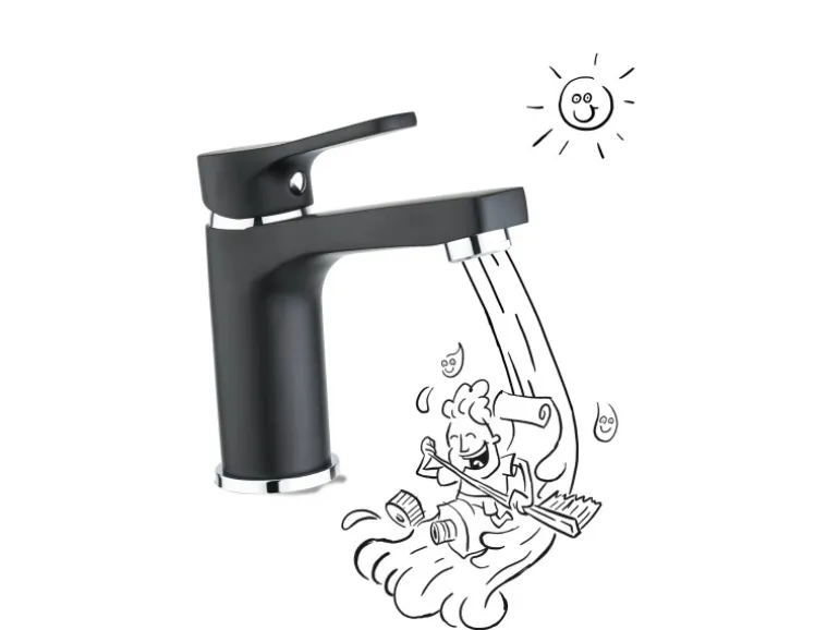 baliv Waschtischarmatur WT-5760 Schwarz Matt