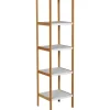 Bambusregal mit 5 Ablagen 34 cm x 33 cm x 140 cm