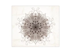 Banjado Herdabdeckplatte Glas 1 Teilig 60x52CM Schneidebrett Herdabdeckung Mit Motiv Mehendi