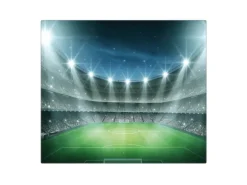 Banjado Herdabdeckplatte Glas 1 Teilig 60x52CM Schneidebrett Herdabdeckung Mit Motiv Arena