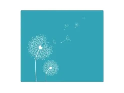 Banjado Herdabdeckplatte Glas 1 Teilig 60x52CM Schneidebrett Herdabdeckung Mit Motiv Pusteblume 4