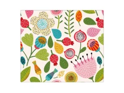 Banjado Herdabdeckplatte Glas 1 Teilig 60x52CM Schneidebrett Herdabdeckung Mit Motiv Blumen Naiv