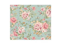 Banjado Herdabdeckplatte Glas 1 Teilig 60x52CM Schneidebrett Herdabdeckung Mit Motiv Altrosa Blume