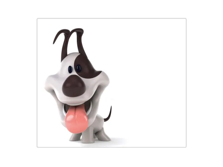 Banjado Herdabdeckplatte Glas 1 Teilig 60x52CM Schneidebrett Herdabdeckung Mit Motiv Comic-Hund