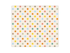 Banjado Herdabdeckplatte Glas 1 Teilig 60x52CM Schneidebrett Herdabdeckung Mit Motiv Bunte Punkte