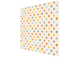 Banjado Herdabdeckplatte Glas 1 Teilig 60x52CM Schneidebrett Herdabdeckung Mit Motiv Bunte Punkte