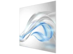 Banjado Herdabdeckplatte Glas 1 Teilig 60x52CM Schneidebrett Herdabdeckung Mit Motiv Blauer Schleier