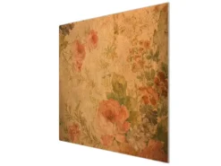 Banjado Herdabdeckplatte Glas 1 Teilig 60x52CM Schneidebrett Herdabdeckung Mit Motiv Blumen Antik