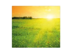 Banjado Herdabdeckplatte Glas 1 Teilig 60x52CM Schneidebrett Herdabdeckung Mit Motiv Guten Morgen 2