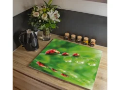 Banjado Herdabdeckplatte Glas 1 Teilig 60x52CM Schneidebrett Herdabdeckung Mit Motiv Für Jeden Einen