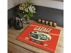 Banjado Herdabdeckplatte Glas 1 Teilig 60x52CM Schneidebrett Herdabdeckung Mit Motiv Full Service