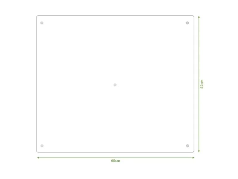 Banjado Herdabdeckplatte Glas 1 Teilig 60x52CM Schneidebrett Herdabdeckung Mit Motiv Bunte Blumen