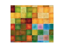Banjado Herdabdeckplatte Glas 1 Teilig 60x52CM Schneidebrett Herdabdeckung Mit Motiv Farbkasten 2