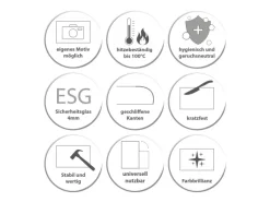 Banjado Herdabdeckplatte Glas 1 Teilig 60x52CM Schneidebrett Herdabdeckung Mit Motiv Angler