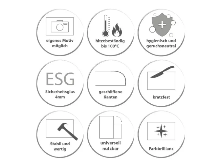 Banjado Herdabdeckplatte Glas 1 Teilig 60x52CM Schneidebrett Herdabdeckung Mit Motiv Angler