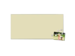Banjado Magnettafel 78x37cm Magnetwand  Silber Aus Metall Magnetpinnwand Pinnwand Inkl. 4 Magnete Motiv Beige