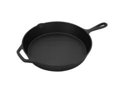 Bbq#Boss Bratpfanne Gusseisen 31cm Gusseisenpfanne mit Doppelgriff und Ausgießer