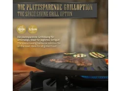 Bbq#Boss Grillplatte aus Gusseisen 32 cm Runde Gusspfanne Gerippte Bratpfanne