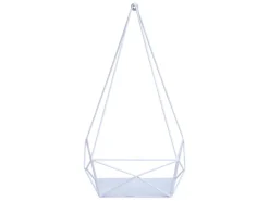 BERLINLODGE Wandregal HxBxT 44x23x11cm Metall Weiß Hängeregal Dekoregal Küchenregal Regal