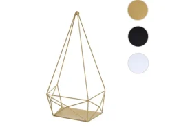 BERLINLODGE Wandregal HxBxT 44x23x11cm Metall Weiß Hängeregal Dekoregal Küchenregal Regal