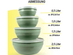 Bestgoodies Vorratsdosen 8er Set Rund Grün 2 x 4er