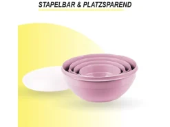 Bestgoodies Vorratsdosen 8er Set Rund Rosa 2 x 4er