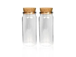 Bestlivings Fläschchen Glas mit Korken Set 50ml 4er Pack