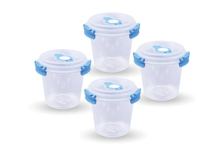Bestlivings Frischhaltebox 0,64L Joghurt Im Set Blau 4er Pack