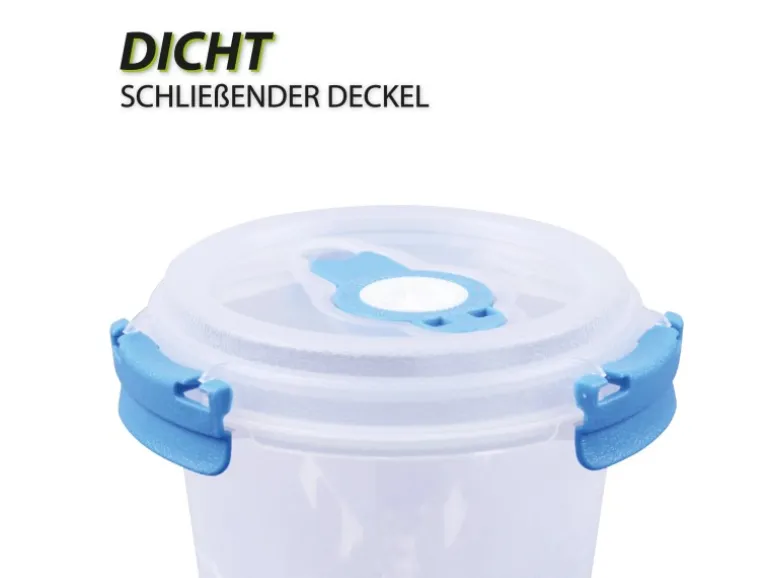 Bestlivings Frischhaltebox 0,64L Joghurt Im Set Blau 4er Pack