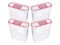 Bestlivings Frischhaltebox Schüttdose 4,5 Liter 4er Pack Altrose