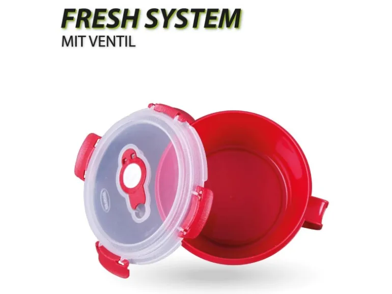 Bestlivings Frischhaltebox Mit Deckel Fresh System 0,85 Liter Frühstücksschale Rot