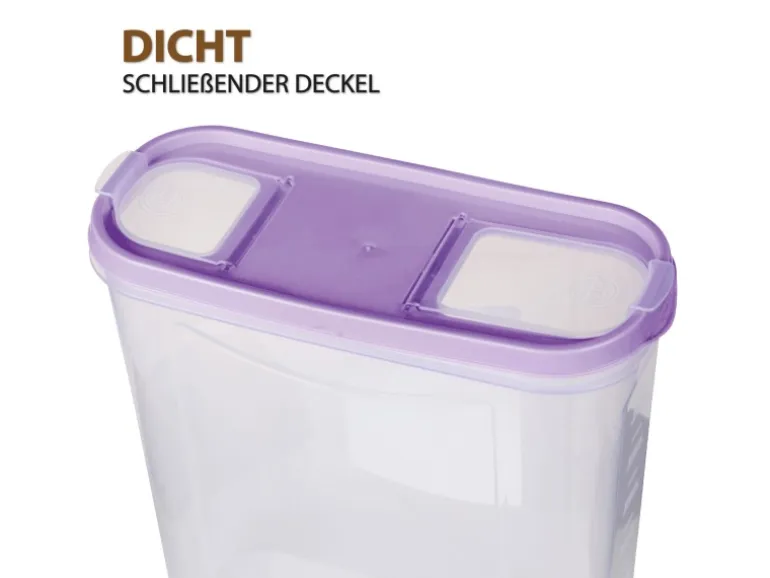 Bestlivings Frischhaltebox Schüttdose 4,5 Liter 2er Pack Lila