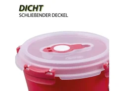 Bestlivings Frischhaltebox 0,85L Frühstücksschale Im Set Rot 1er Pack