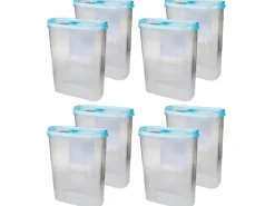 Bestlivings Frischhaltebox Schüttdose 2,8 Liter 8er Pack Türkis