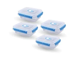 Bestlivings Frischhaltebox 0,9L Lunchbox Im Set Blau 8er Pack