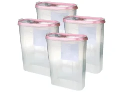 Bestlivings Frischhaltebox Schüttdose 2,8 Liter 4er Pack Altrose