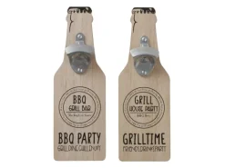 Boltze Flaschenöffner Grillhouse 2-fach Sortiert 30 cm x 10 cm x 4 cm Natur